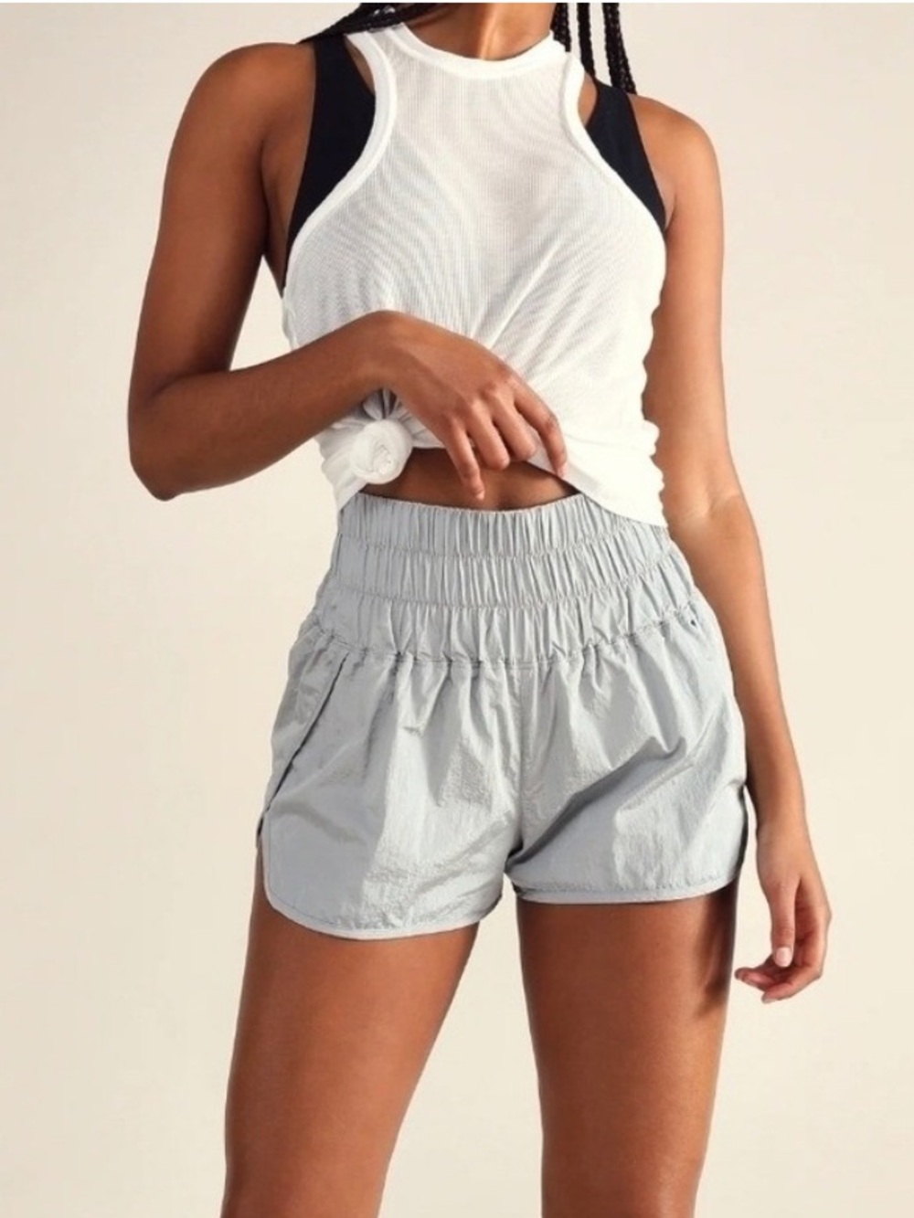 FP Free People Movement "The Way Home" Shorts in Gray Sz S